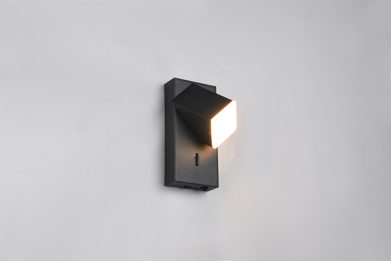 Aplica de perete Raglan, TRIO, 7x8.5x15 cm, 3.8W, 1x SMD, metal, negru mat - imagine 7
